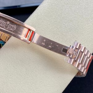 Day Date Rolex Weekly Journal Champaign 18K Gold Plated counter weight(rose gold diamonds daydate) - Image 10
