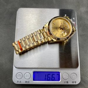 Day Date Rolex Weekly Journal 18K Gold Plated counter weight(Full gold daydate) - Image 3