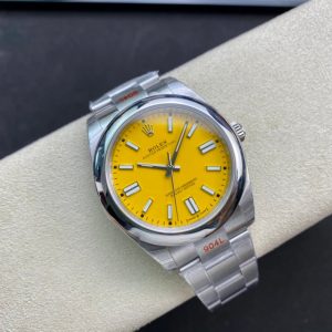 Rolex Oyster Perpetual 41 Turquoise (Yellow dial Oyester) - Image 6