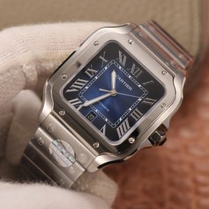 Cartier Santos De Cartier 40MM Two Tone - 1:1 Superclone (Blue Santos) - Image 3