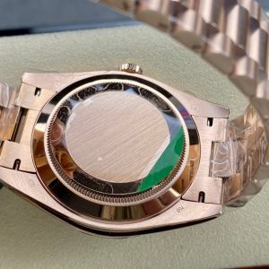 Day Date Rolex Weekly Journal Champaign 18K Gold Plated counter weight(rose gold diamonds daydate) - Image 8