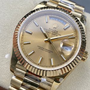 Day Date Rolex Weekly Journal 18K Gold Plated counter weight(Full gold daydate) - Image 5