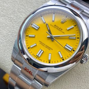 Rolex Oyster Perpetual 41 Turquoise (Yellow dial Oyester) - Image 4